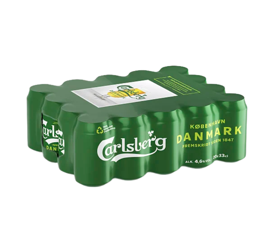 En ramme dåse øl fra Carlsberg